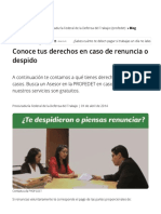 Conoce Tus Derechos en Caso de Renuncia o Despido - Procuraduría Federal de La Defensa Del Trabajo - Gobierno - Gob - MX