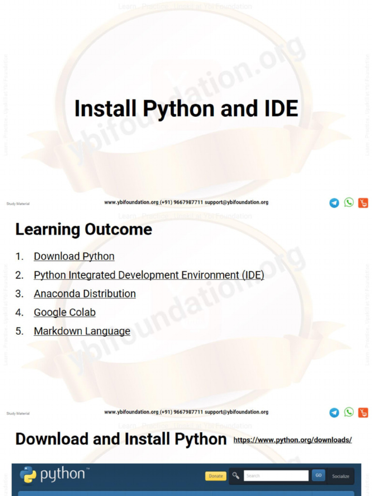 Install Python and IDE | PDF