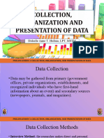 Collection, Organization and Presentation of Data