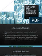 Concepts and Nature of Statistics Prelim Lesson 2