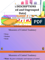 DATA DESCRIPTIONS (Grouped and Ungrouped Data)