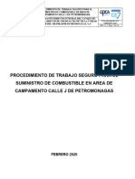 PTS-012 Suministro de Combustible en Campamento