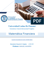 TALLER Nº6 Matematicas Financiera