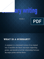 WEEK 2b - Summary Writing