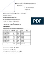 Mathematique Generales + Statistiques 2