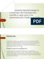 Fundamentos Epistemológicos y Métodos de Investigación Científica Aplicados A La Administración Pública en Chile