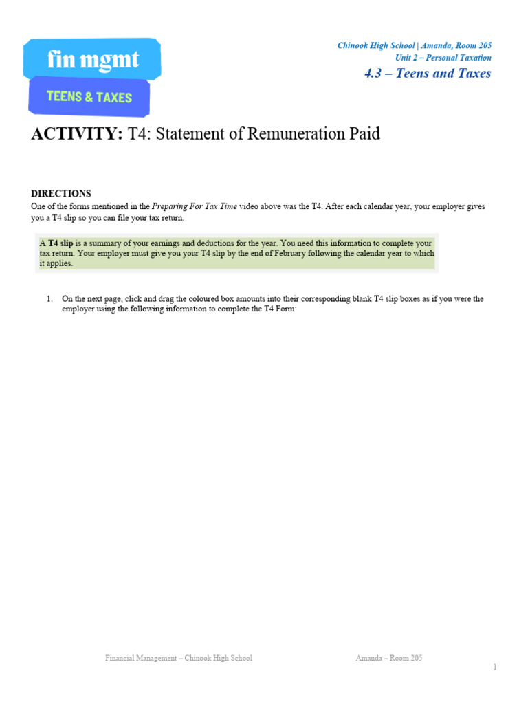 Understanding T4 Slips and Taxes | PDF | Tax Rate | Taxes