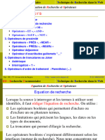 I.3 - Equation de Rechreche Et Opérateurs