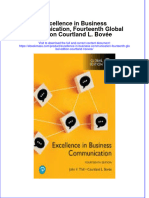 Excellence In Business Communication Fourteenth Global Edition Courtland L Bovee full chapter