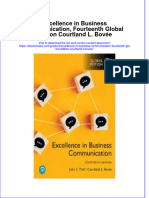 Excellence in Business Communication Fourteenth Global Edition Courtland L Bovee Full Chapter