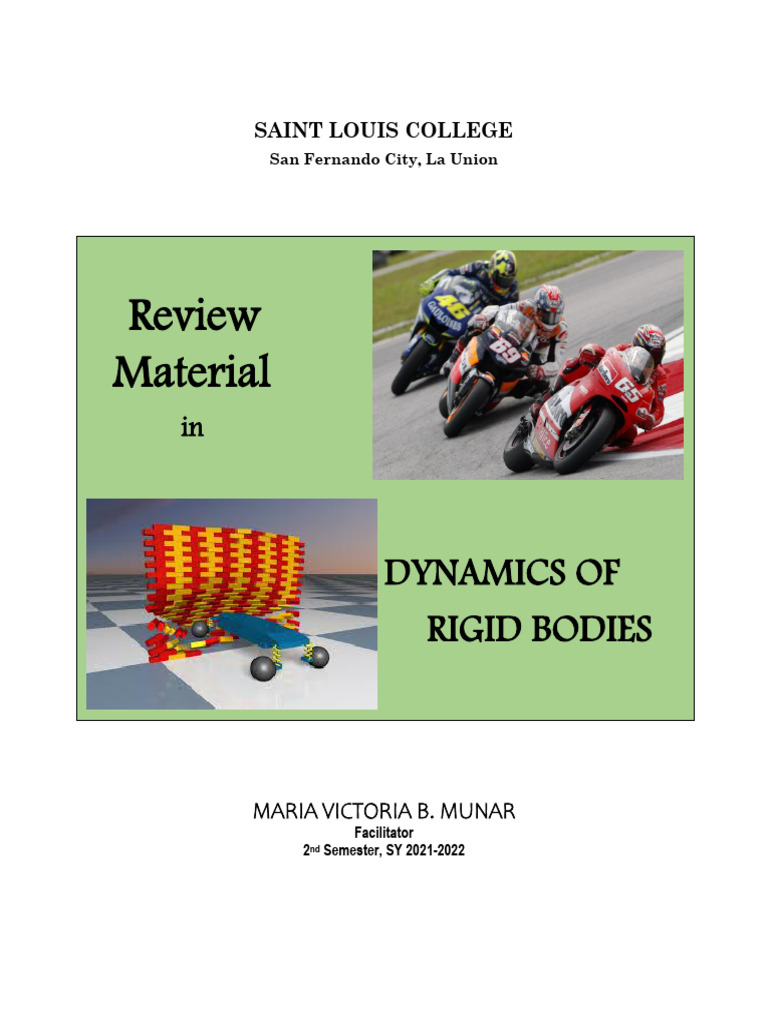 Dynamics of Rigid Bodies Review Material | PDF | Acceleration | Kinematics