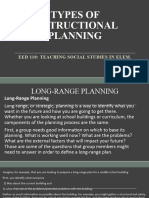 A Types of Instructional Planning