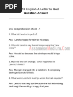 Class 10 English Chapter 1 Question Answer A Letter To God