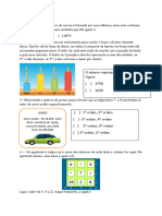 avaliação de matematica