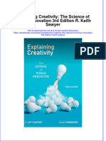 Explaining Creativity The Science of Human Innovation 3Rd Edition R Keith Sawyer Full Chapter