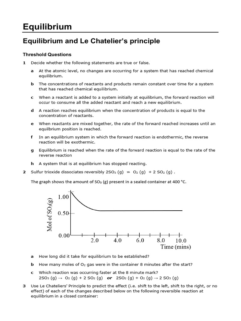 Equilibrium | PDF | Acid | Solubility