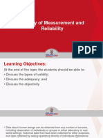 Week 016 Validity of Measurement and Reliability PPT