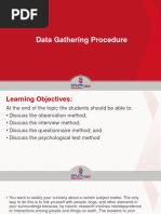 Week 015-Data Gathering Procedure