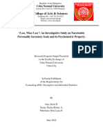 An Investigative Study On Narcissistic Personality Inventory Scale and Its Psychometric Property