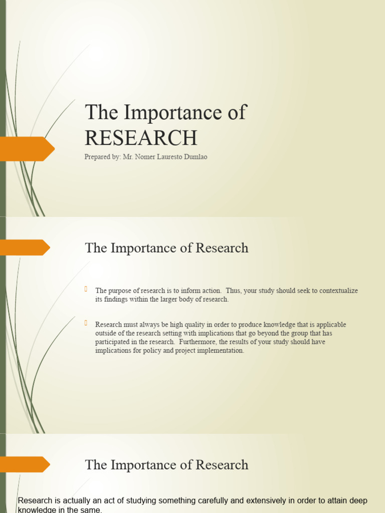 Significance of Research Explained | PDF | Reason | Knowledge
