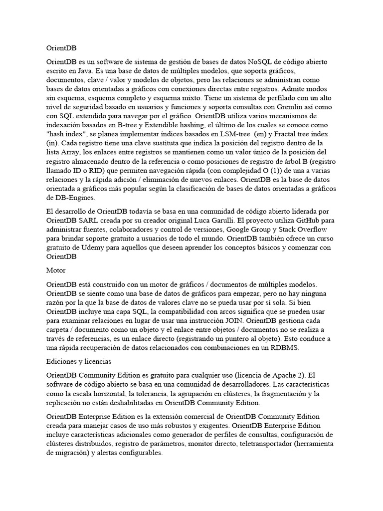 Software de aplicaci n pdf no sql bases de datos