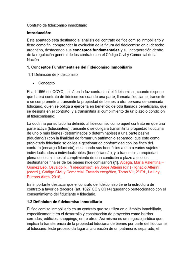Contrato de Fideicomiso Inmobiliario | Descargar gratis PDF | Crimen y ...