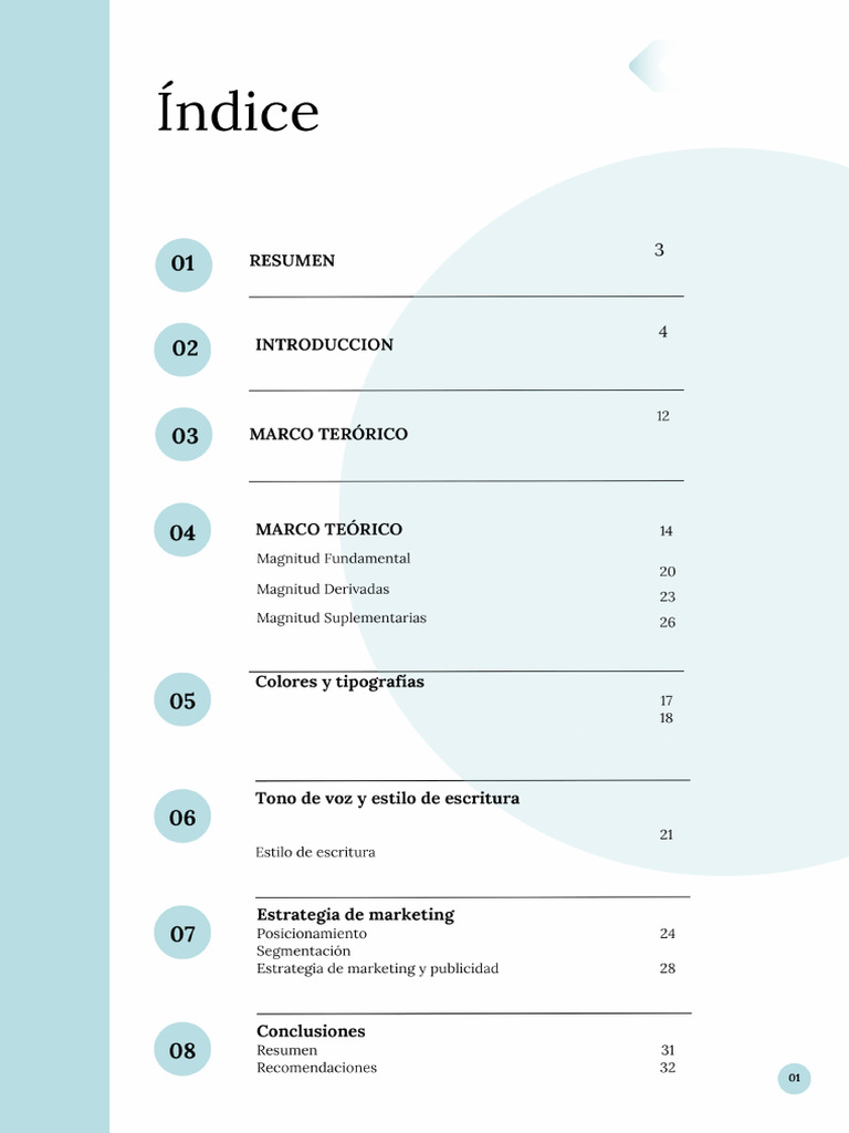 Documento a4 Índice Informe Corporativo Simple Azul | PDF