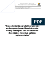 Procedimiento para La Liberaci N de Embarques de Semilla Tomate Chile y Berenjena Negativo A Plagas Reglamentadas27 de Febrero de 2019