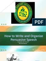 Module 8 Organizing Persuasive Speech (1)