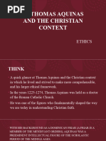 Ethics 11 St. Thomas Aquinas and The Christian Context