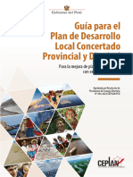 Ceplan Guia para El Plan de Desarrollo Local Concertado Provincial y Distrital