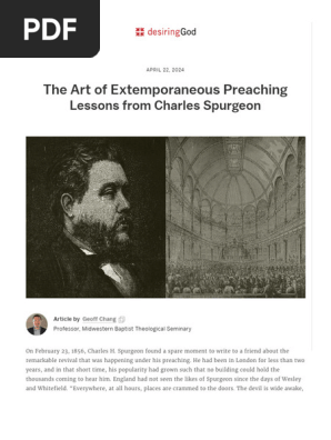 The Art of Extemporaneous Preaching- Lessons from Charles Spurgeon | Desiring God