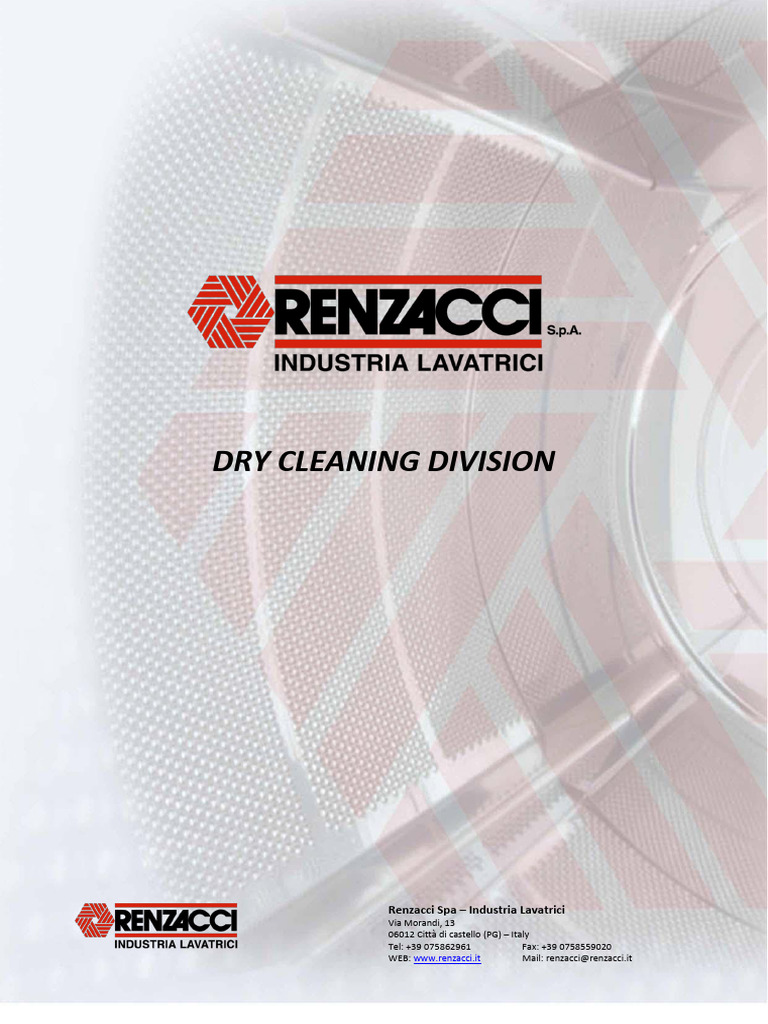renzacci dry cleaning division PDF Filtration Secondary Sector Of