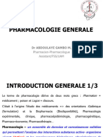 Chp1.1 - Généralité Pharmacologie Et Médicament