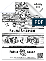 Round America With a Duck Coloring Book