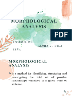 Final Report in Morphology