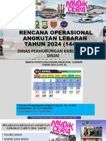 Rencana Operasional Angkutan Lebaran TAHUN 2024 (1445 H) : Dinas Perhubungan Kabupaten Sinjai