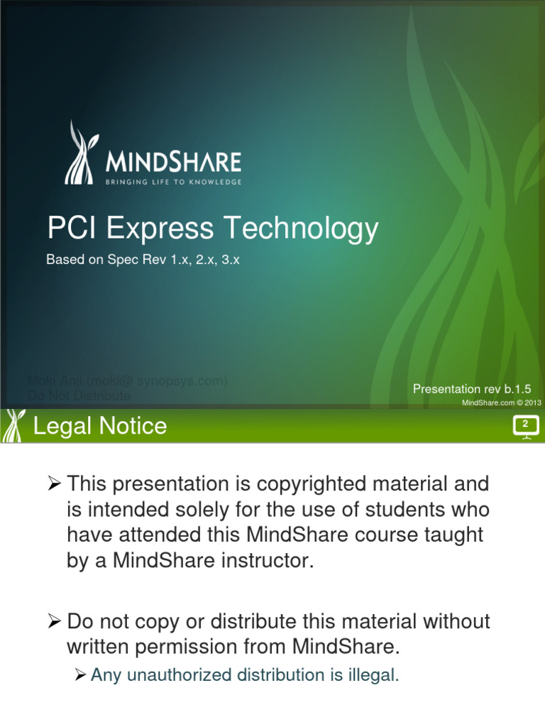 MindShare PCIe3.0 b.1.5 | PDF | Transmission Control Protocol ...