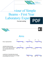 Behaviour of Simple Beams - First Year Laboratory Briefing 2021 With Voice Over