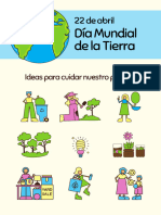 Póster Educativo Prácticas Sustentables Día de La Tierra Simple Ilustrativo Multicolor
