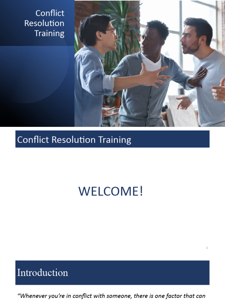 Workplace Conflict Resolution Training | PDF | Conflict Resolution | Goal