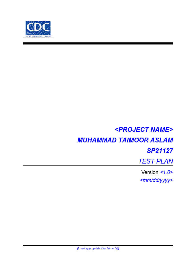 Test Plan Template for Projects | PDF | Software Testing | Mobile App