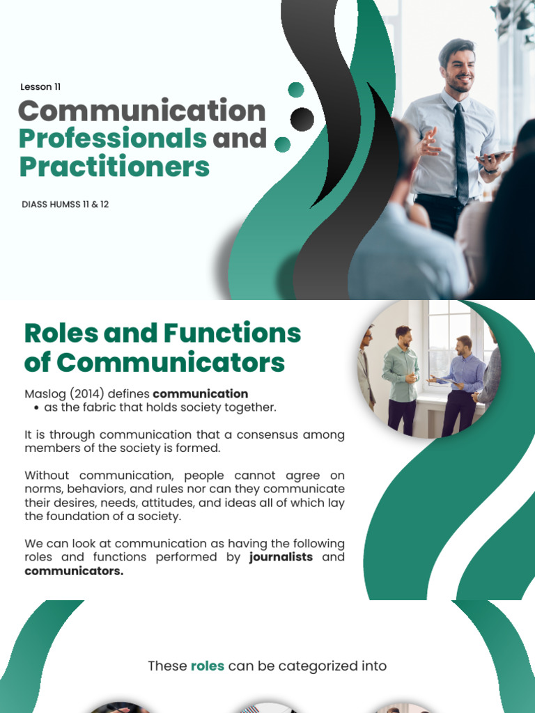 Roles of Communication Practitioners | PDF | Mass Media | Advertising