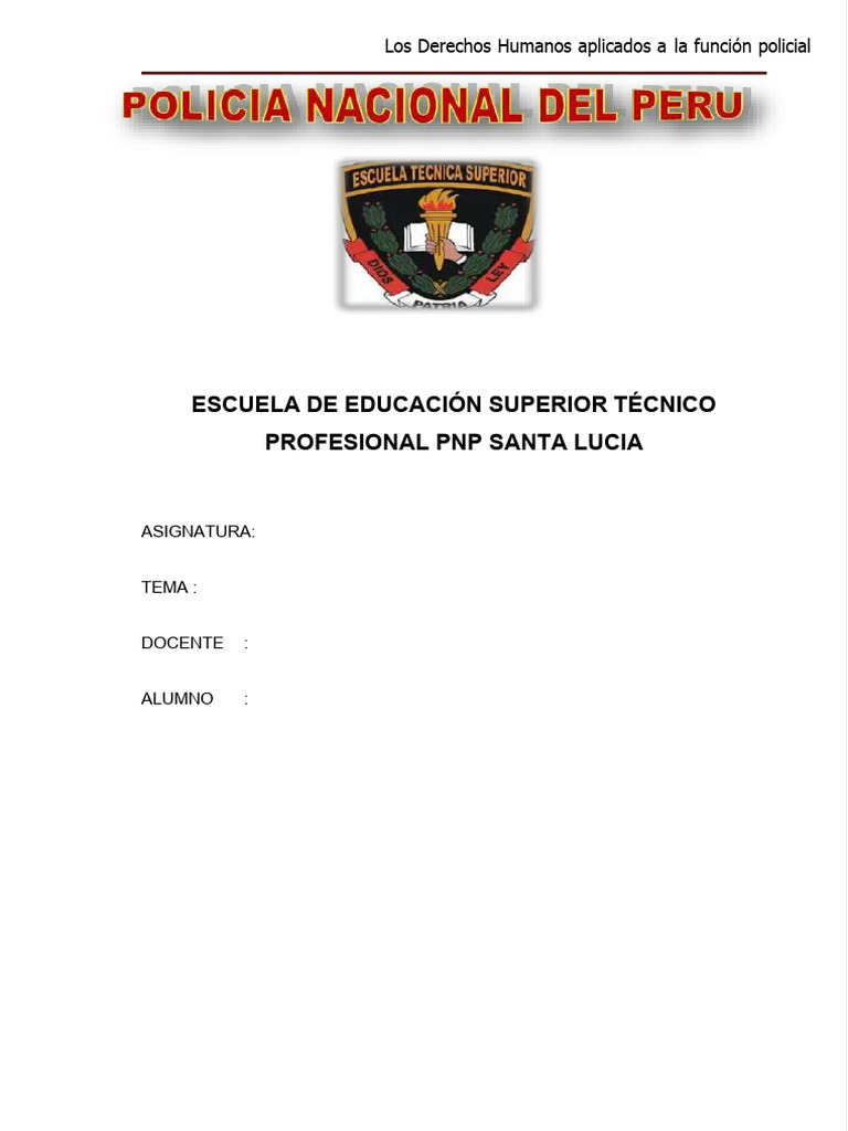 DERECHOS HUMANOS EN LA FUNCION POLICIAL | PDF | Policía | Derechos humanos