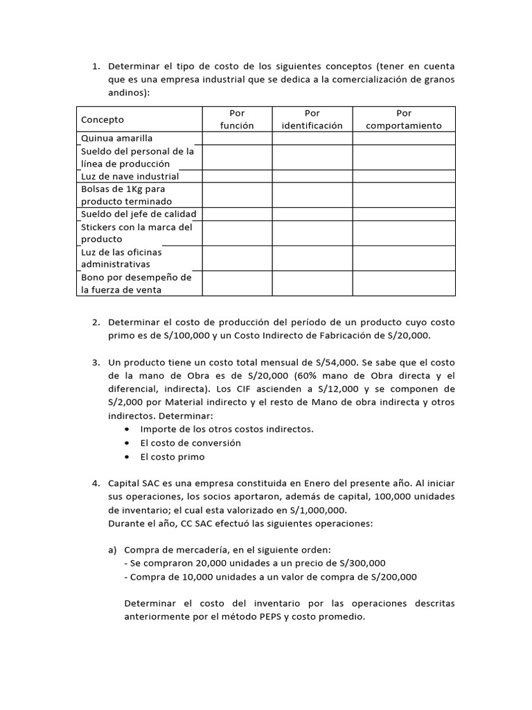 Guía 1 - Contabilidad Gerencial y de Costos | PDF