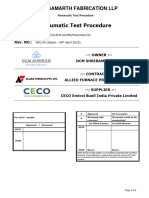 Pneumatic Test Procedure