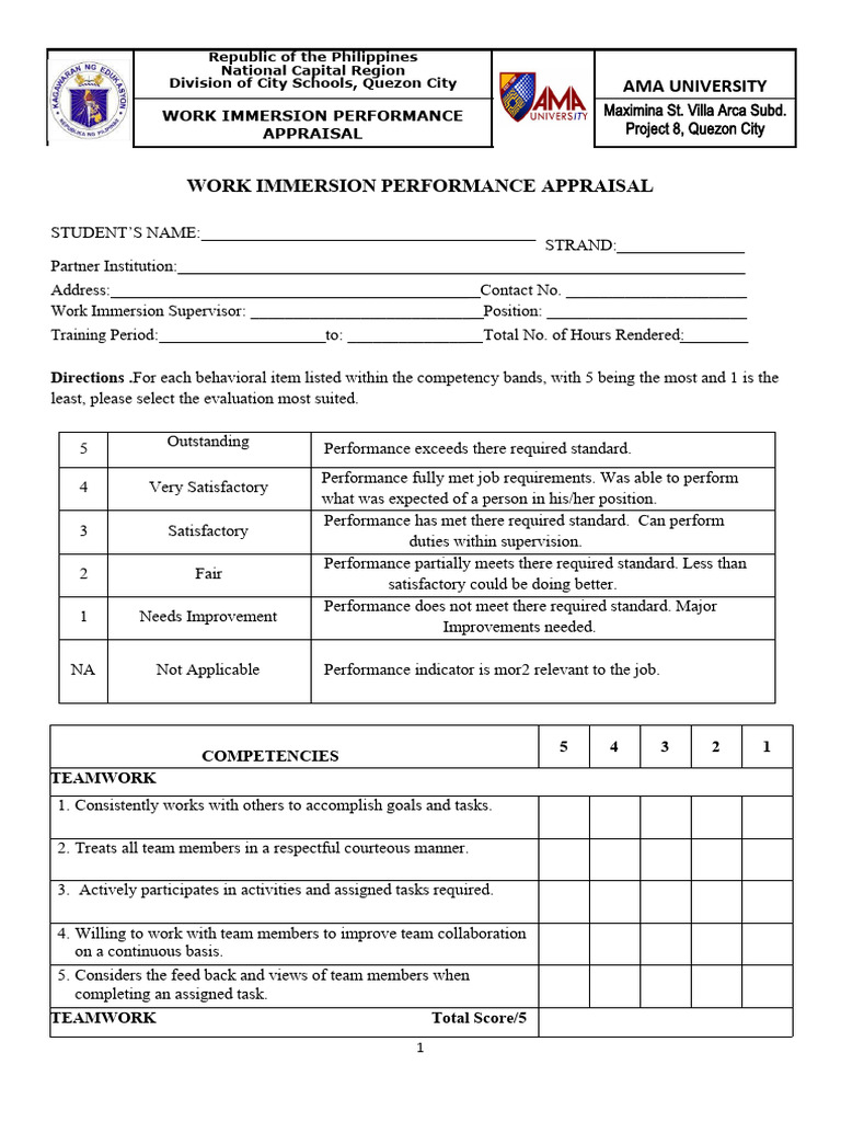 16-work-immersion-performance-appraisal-dep-ed-pdf-judgment