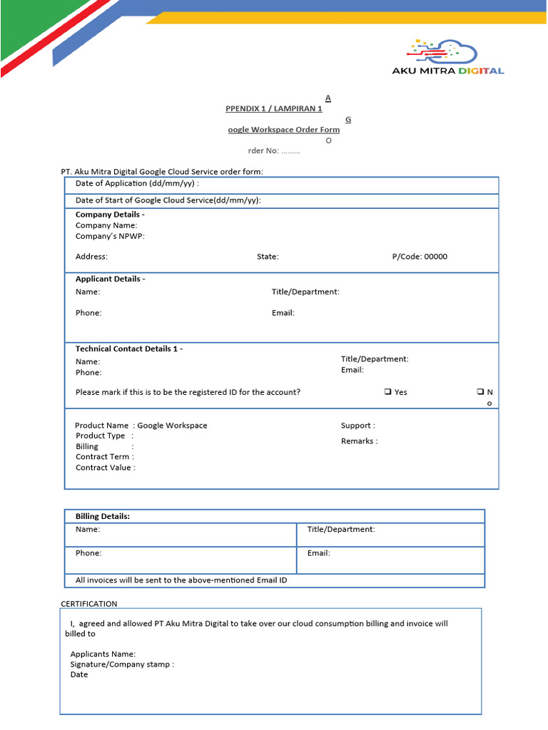 Tagihan Layanan Google Workspace | PDF