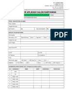 Form Aplikasi Calon Karyawan