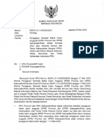 505 Surat Ketua Kepada KPU Provinsi Terkait Kendala Lainnya Partai PKB, Demokrat Dan PSI